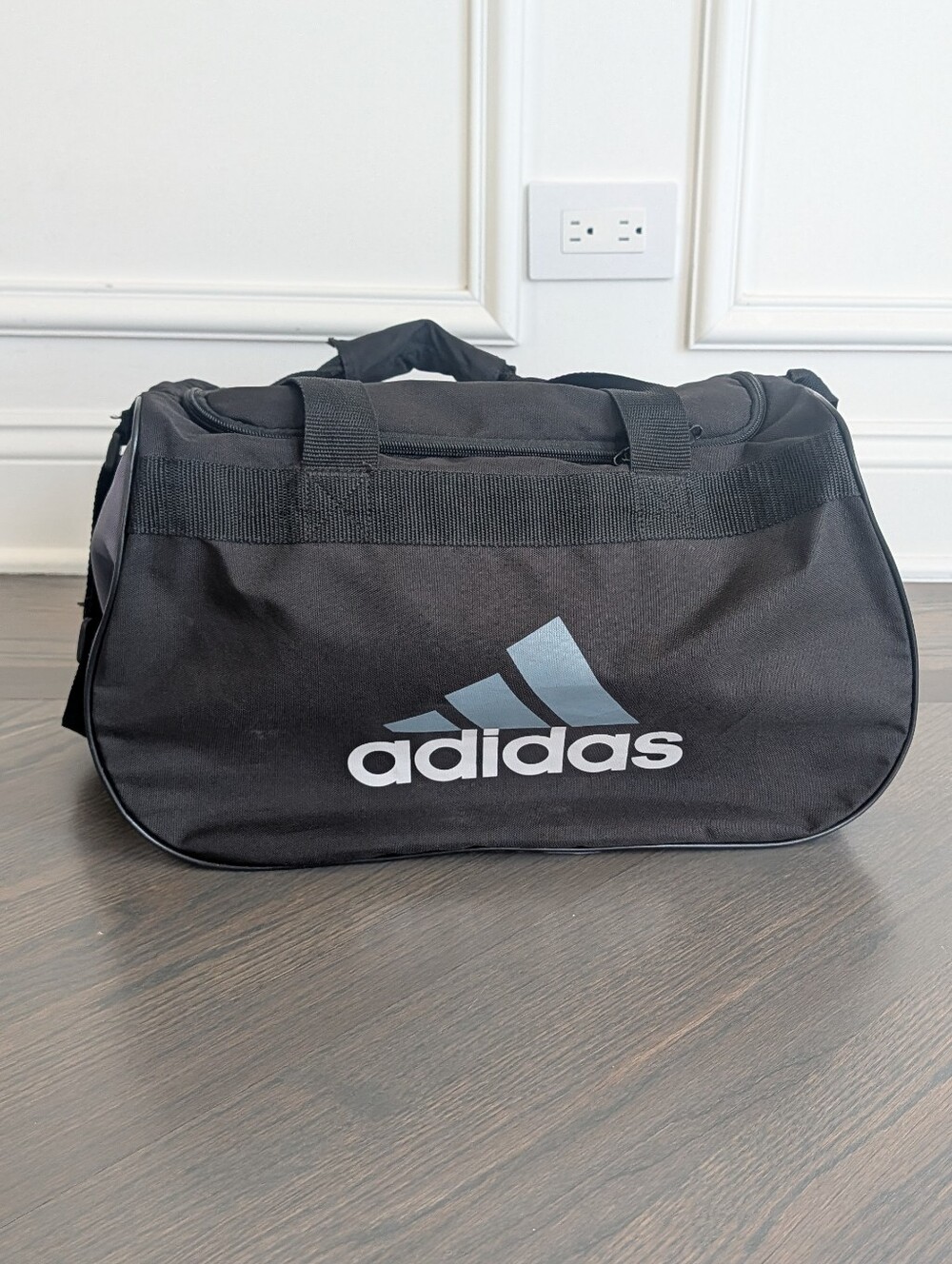 Adidas Small Gym Duffel Bag - Black/Grey - 18" x 11" x 10"